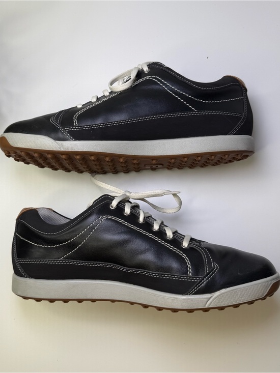 FootJoy Men\'s Contour Casual Spike-less Leather Golf Shoes Black Size 10M main image 11